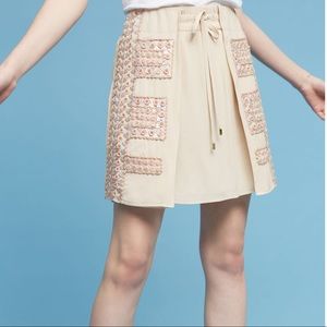 Anthropologie Grecie Embellished Mini Skirt Size S